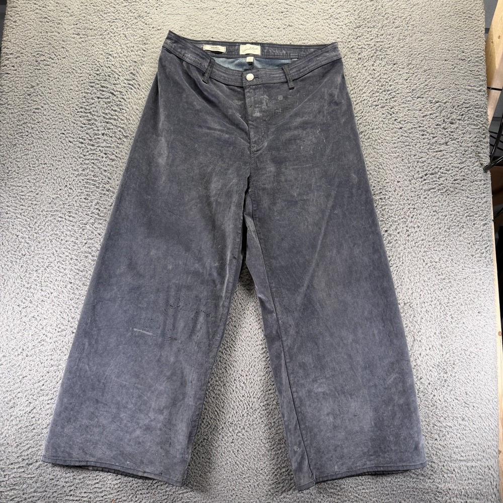 Universal Thread Sailor Jeans Women 17 Gray Cotton Denim Wide-Leg Preppy Stretch